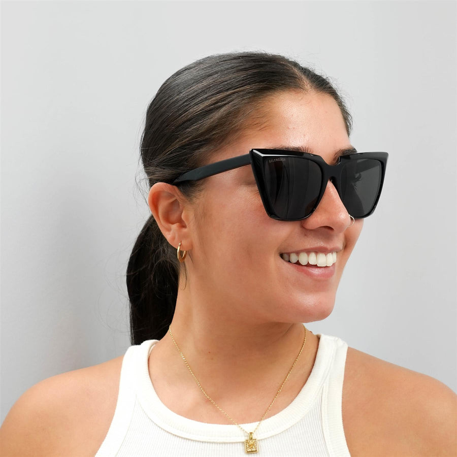 Balenciaga Sunglasses BB0046S 001 Black Grey