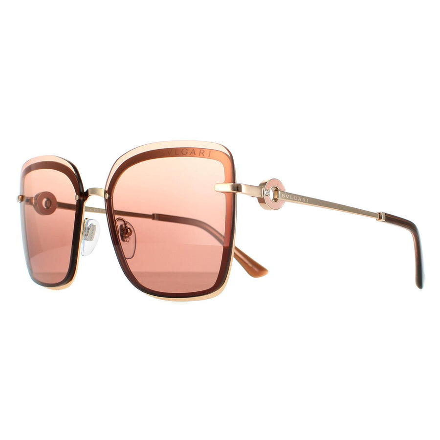 Bvlgari Sunglasses BV6151B 201413 Pink Gold Pink Gradient Dark Brown