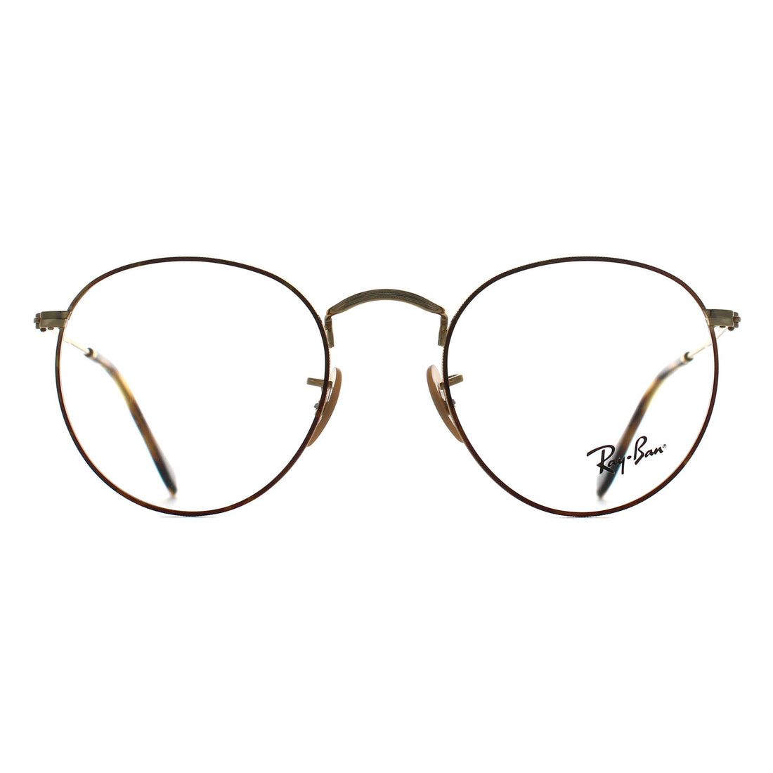 Ray-Ban Glasses Frames RX3447V Round Metal 2945 Polished Havana on Gold Men Women