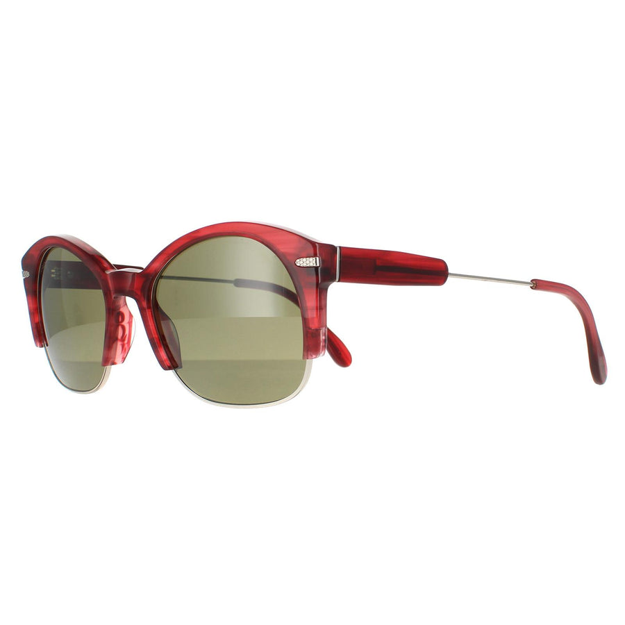 Serengeti Sunglasses Vinita SS529004 Silver Red Streaky Polarized Green 555nm