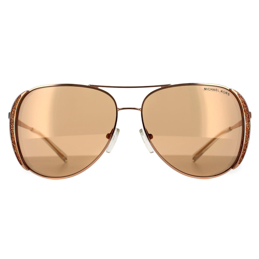 Michael Kors Sunglasses MK1082 1108R1 Rose Gold Rose Gold Flash