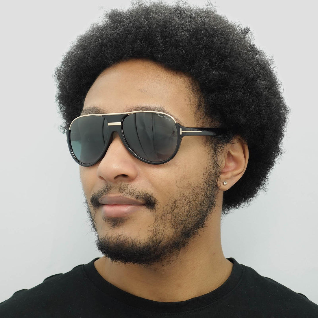 Tom Ford Sunglasses 0334 Dimitry 01P Shiny Black Green Gradient