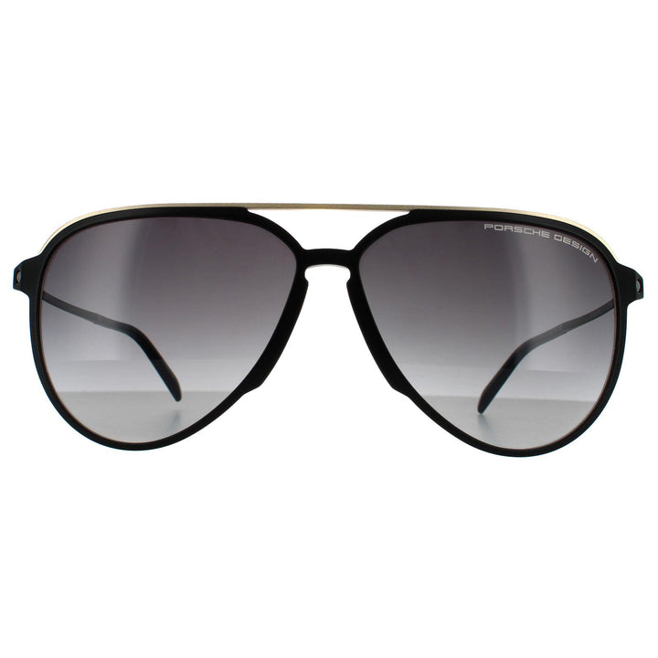 Porsche Design Sunglasses P8912 A Black Grey Gradient AR Blue