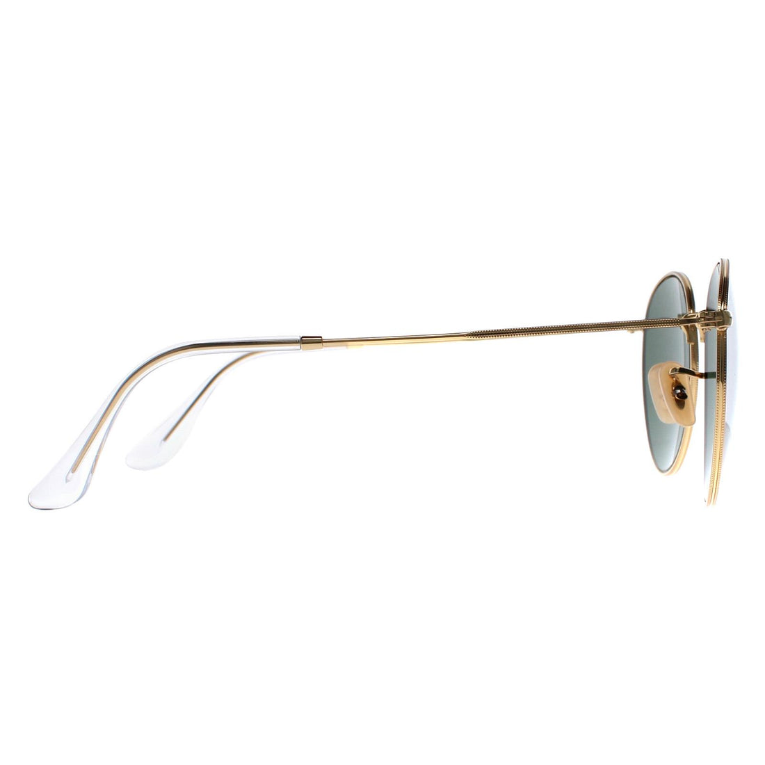 Ray-Ban Sunglasses Round Metal 3447 001 Gold Green 50mm