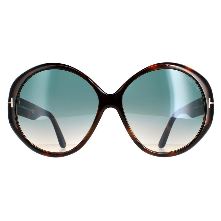 Tom Ford Sunglasses FT0848 Terra 53P Blonde Havana Green Gradient