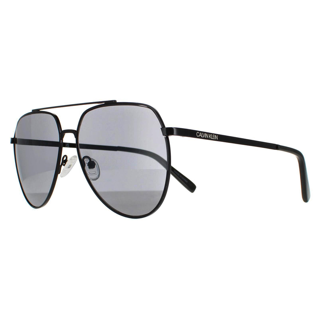 Calvin Klein Sunglasses CK20124S 001 Shiny Black Solid Smoke