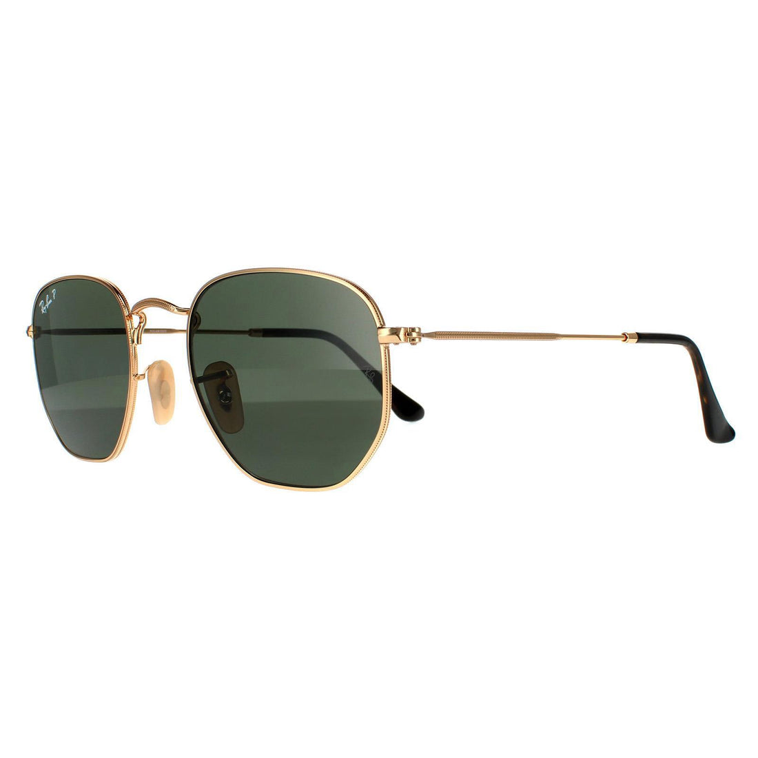Ray-Ban Sunglasses Hexagonal RB3548N 001/58 Gold G-15 Green Polarized