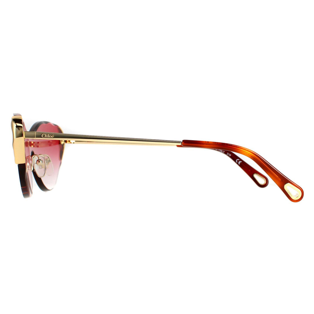 Chloe Sunglasses Curtis CE163S 823 Gold Red Gradient