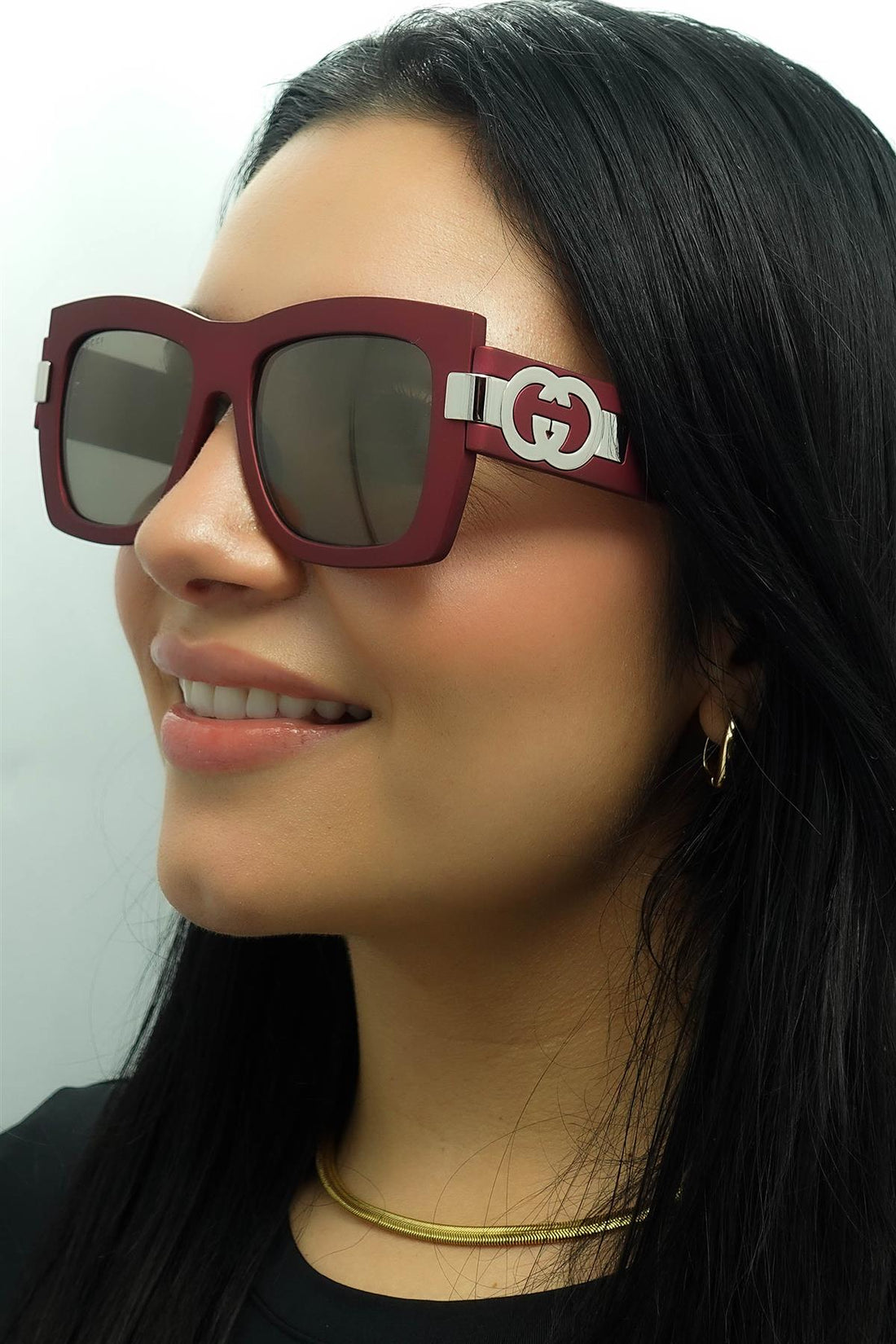 Gucci Sunglasses GG1688S 003 Red with Silver Grey with Light Silver Mirror