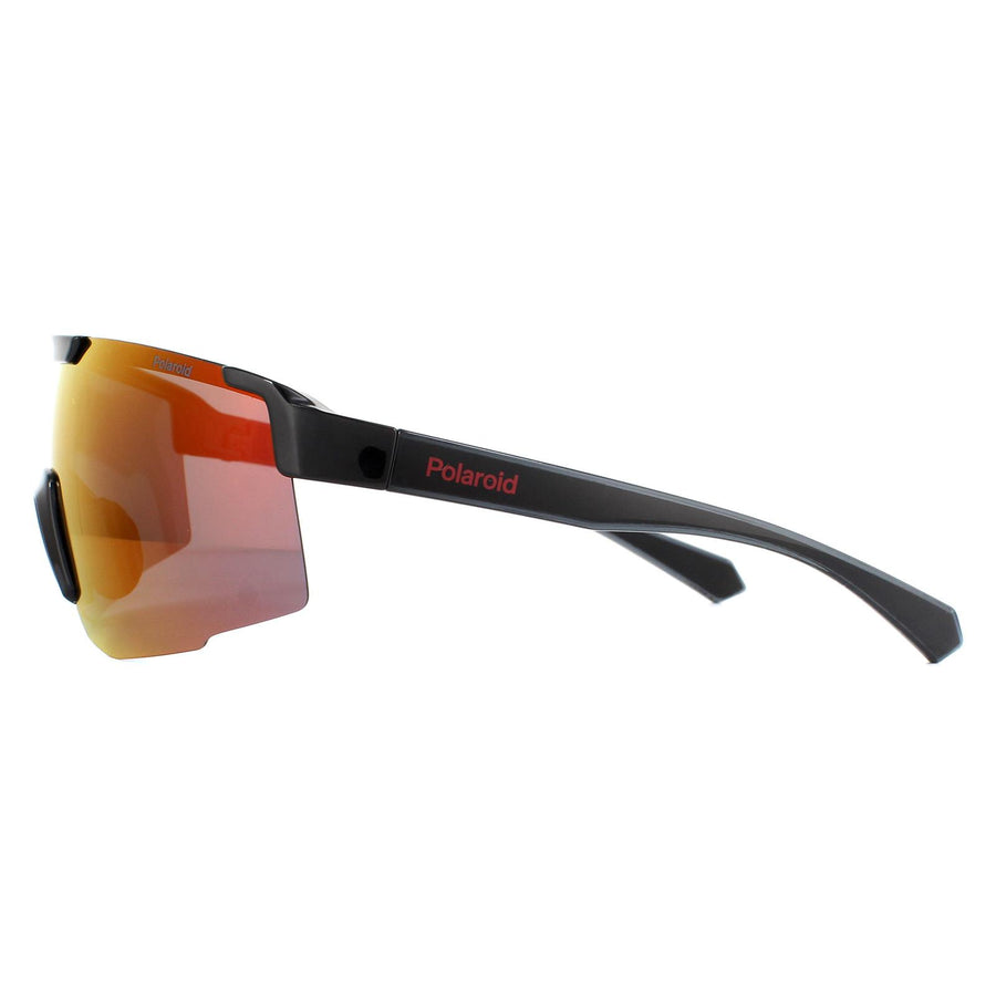 Polaroid Sport Sunglasses PLD 7035/S 807/OZ Black Red Mirror Polarized