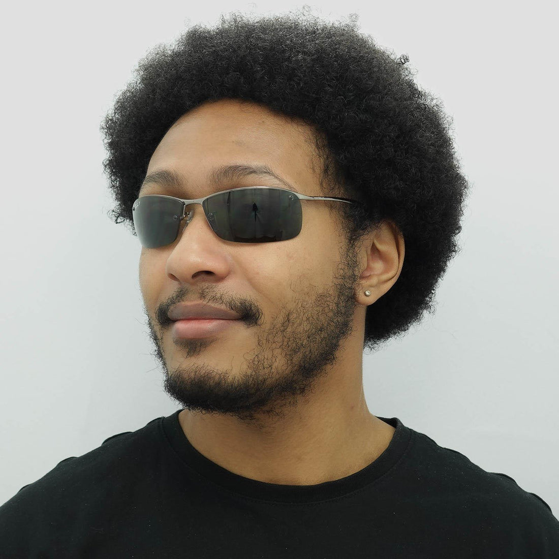 Rayban Sunglasses Top Bar 3183 Gunmetal Polarized Green 004/9A