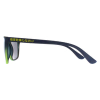Superdry Sunglasses Stockhom 106 Matte Navy and Lime Dark Grey