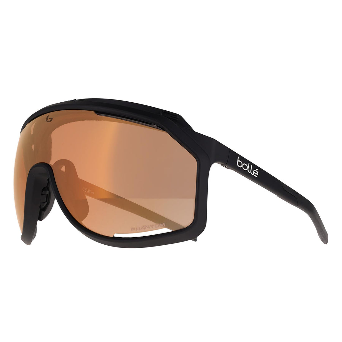 Bolle Sunglasses Chronoshield BS018003 Matte Black Phantom Brown Red Photochromic