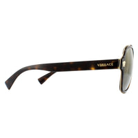 Versace Sunglasses VE2199 12524T Dark Havana Dark Grey Mirror Gold