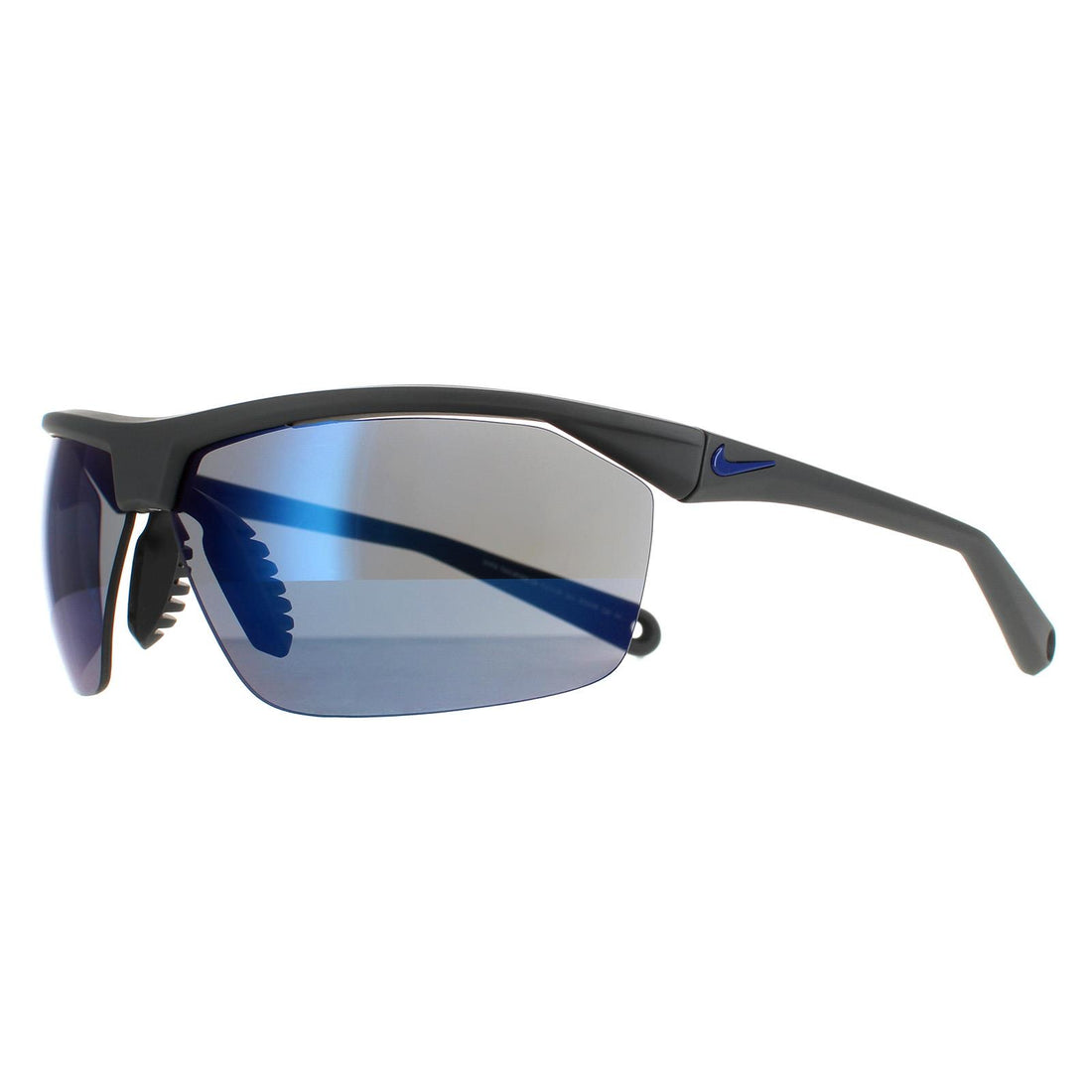 Nike Sunglasses Tailwind 12 EV1128 014 Matte Magnet Grey Royal Blue Blue Mirror
