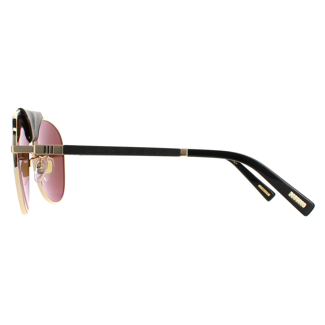 Chopard Sunglasses SCHF22 300Z Shiny Rose Gold Brown Silver Mirror Polarised