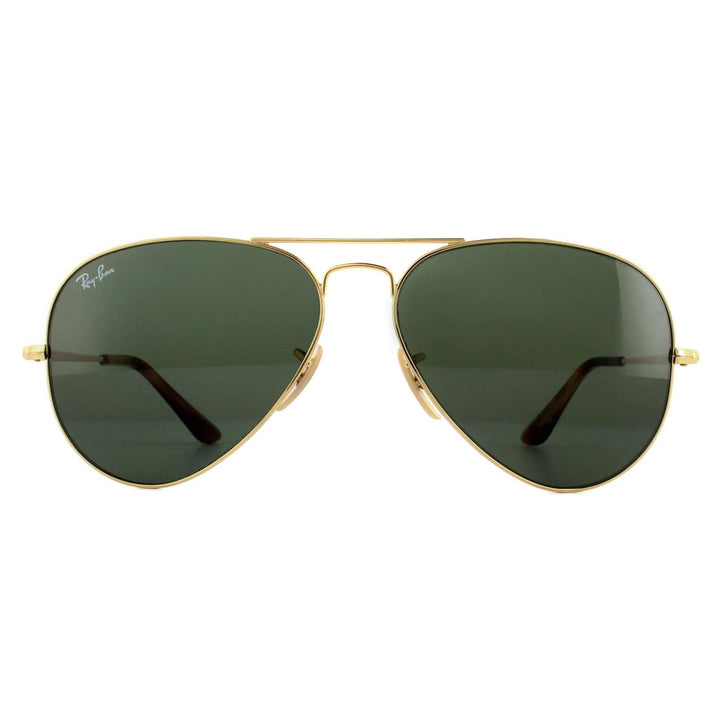 Ray-Ban Sunglasses Aviator Metal II RB3689 914731 Gold Green