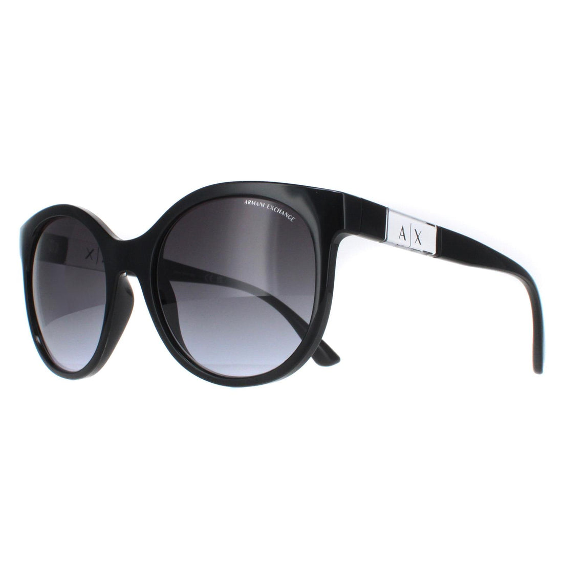 Armani Exchange Sunglasses AX4120S 81588G Shiny Black Grey Gradient