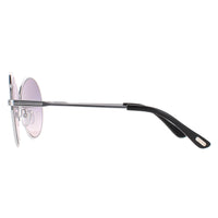 Tom Ford Sunglasses 0564 Rania 02 18C Shiny Rodium Smoke Grey Mirror