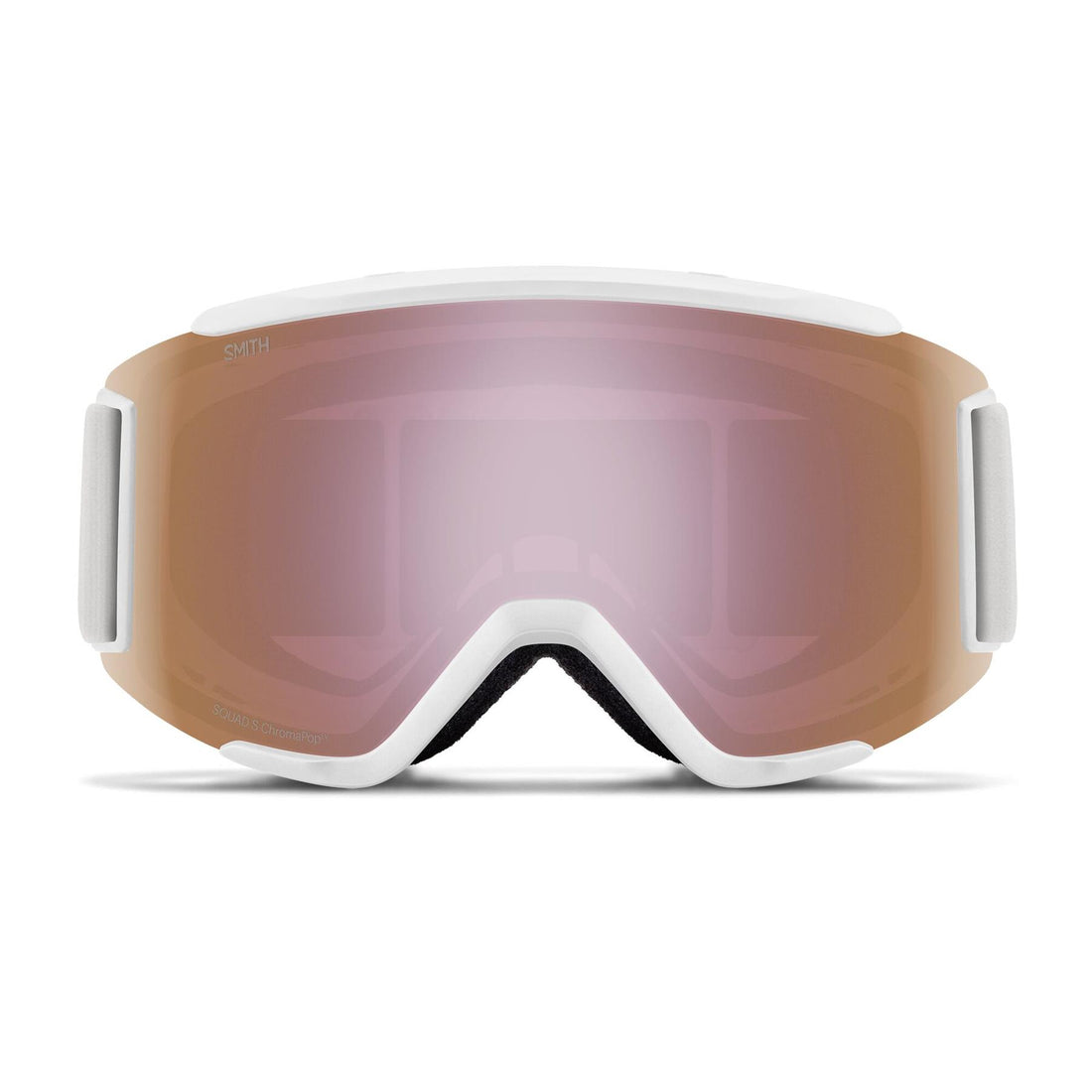 Smith Ski Goggles Squad S 33F M5 White Vapor ChromaPop Everyday Rose Gold Mirror & Clear