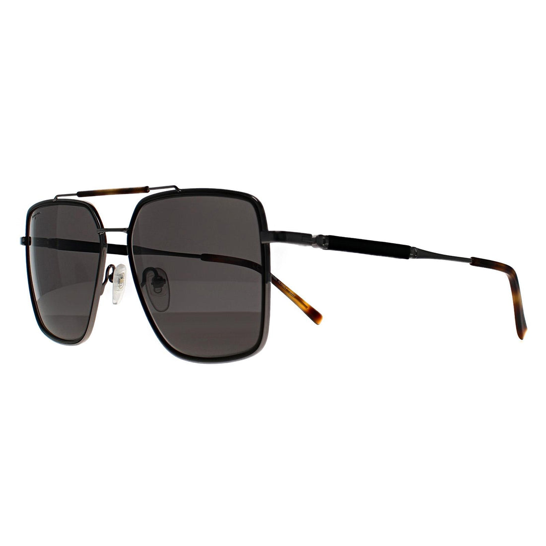 Salvatore Ferragamo Sunglasses SF298S 037 Dark Ruthenium Brown Grey