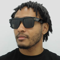 Tom Ford Sunglasses 0711 Fausto 01A Shiny Black Smoke Grey