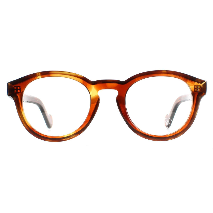 Moncler ML5006 Glasses Frames Shiny Light Brown