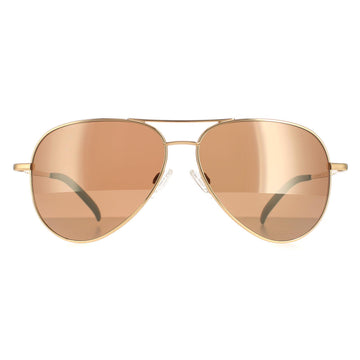 Serengeti Carrara Sunglasses Shiny Gold Gold Drivers Mineral Polarized