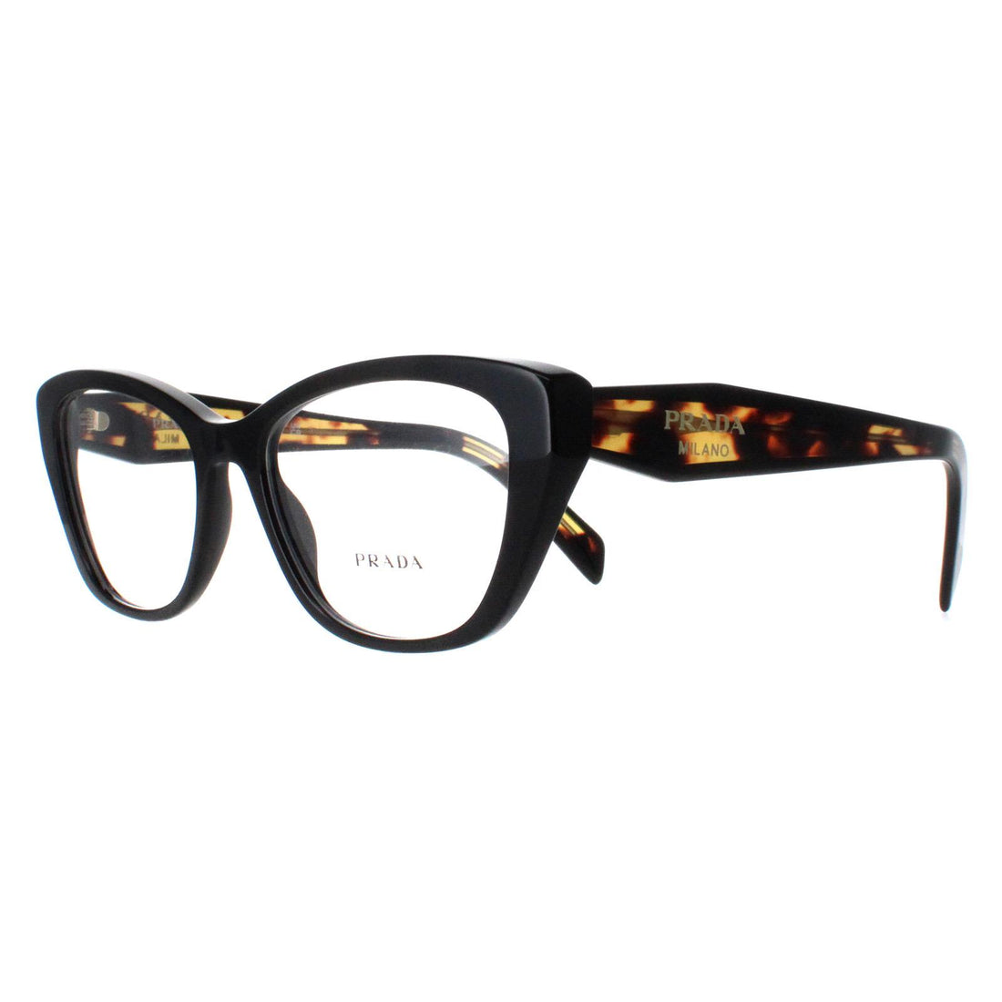 Prada Eyeglasses PR19WV 1AB1O1 Black Women