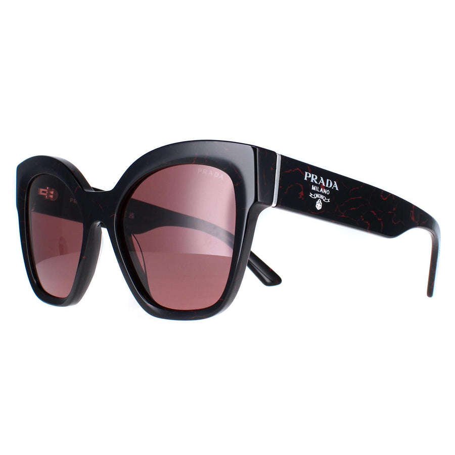 Prada Sunglasses PR 17ZS 11F08S Black Red Dark Violet