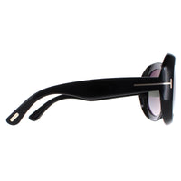 Tom Ford Sunglasses Georgia 02 FT1011 01B Shiny Black Smoke Gradient