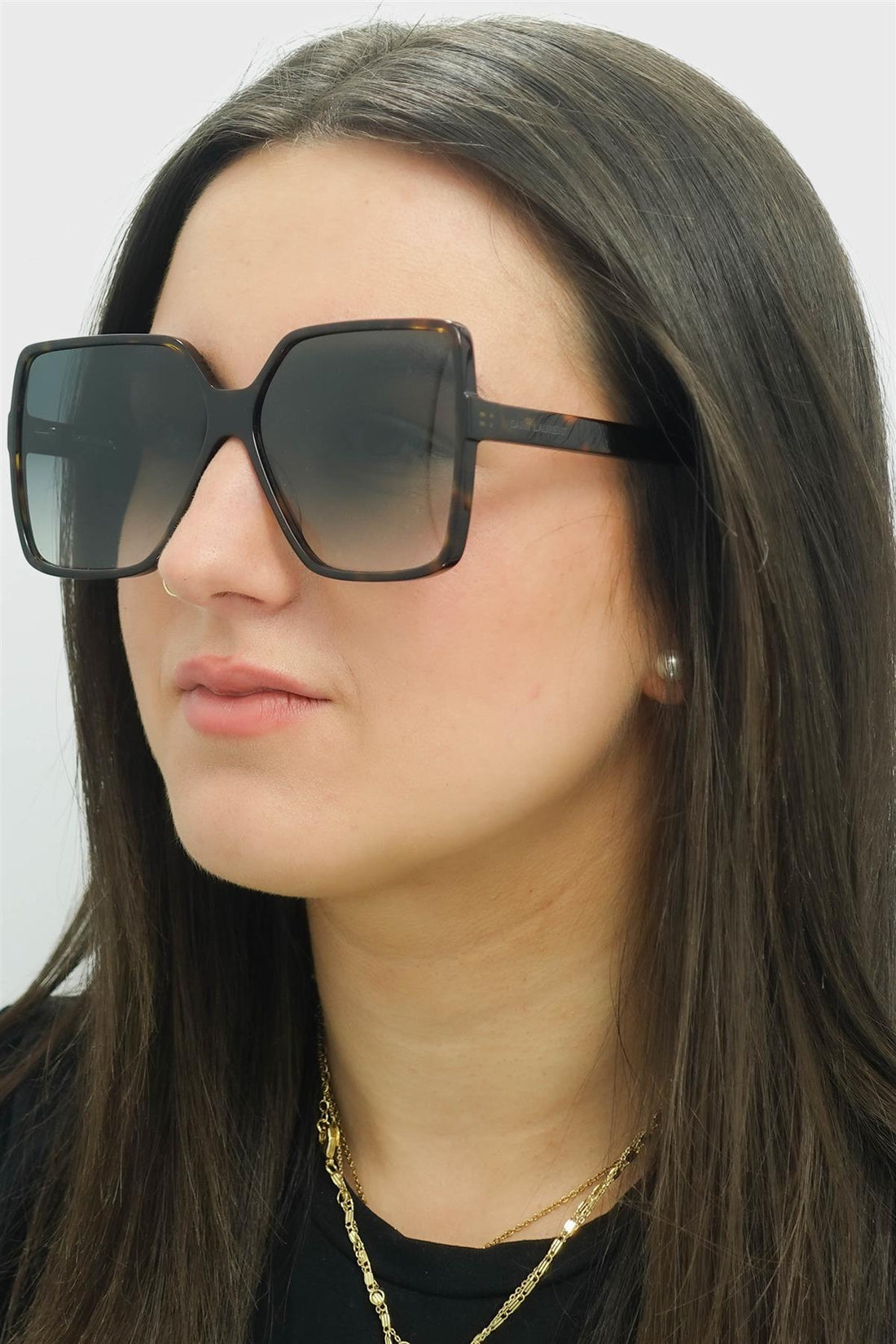 Saint Laurent Sunglasses SL 232-BETTY 003 Havana Blue Gradient