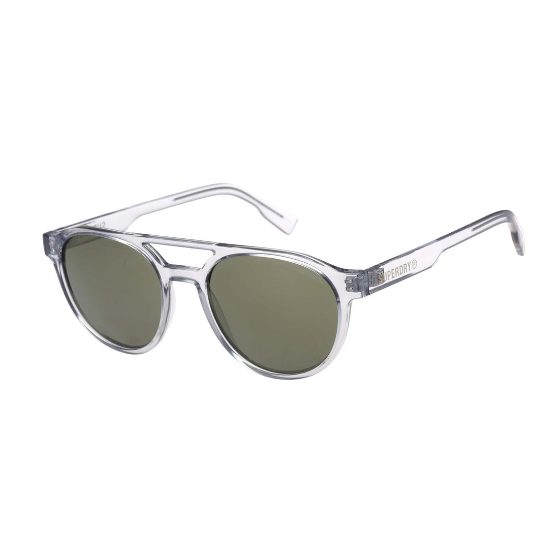 Superdry Sunglasses SDS-5048 113 Crystal Light Grey Gold Flash Mirror