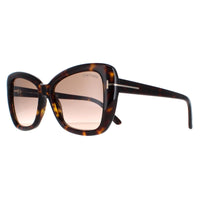 Tom Ford Sunglasses Maeve FT1008 52F Dark Havana Brown Gradient