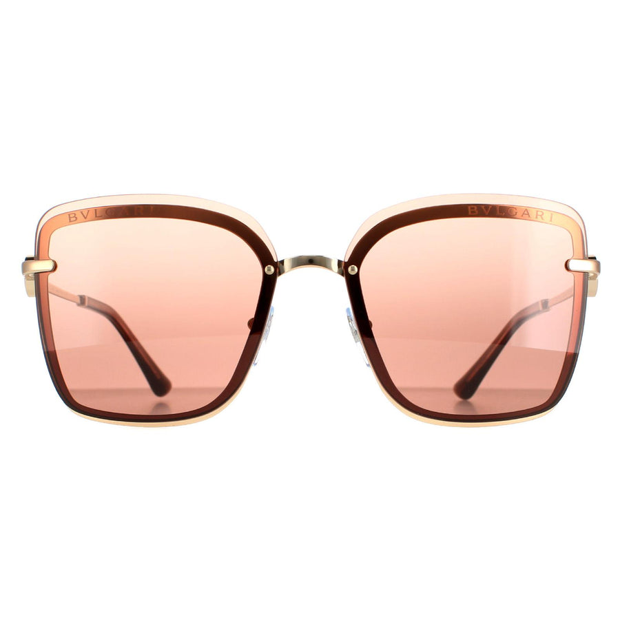 Bvlgari BV6151B Sunglasses Pink Gold / Pink Gradient Dark Brown