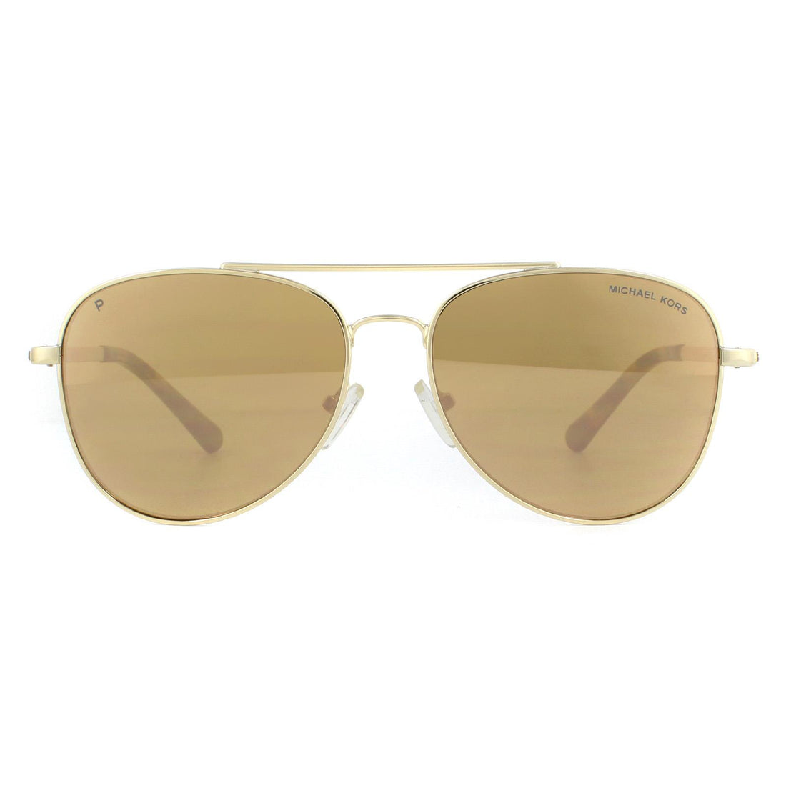 Michael Kors Sunglasses MK1045 10142O Gold Brown Mirror Polarized