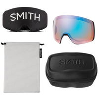 Smith Ski Goggles 4D Mag XL 0JX OQ Black ChromaPop Photochromic Red Mirror & CP Storm Blue Sensor Mirror