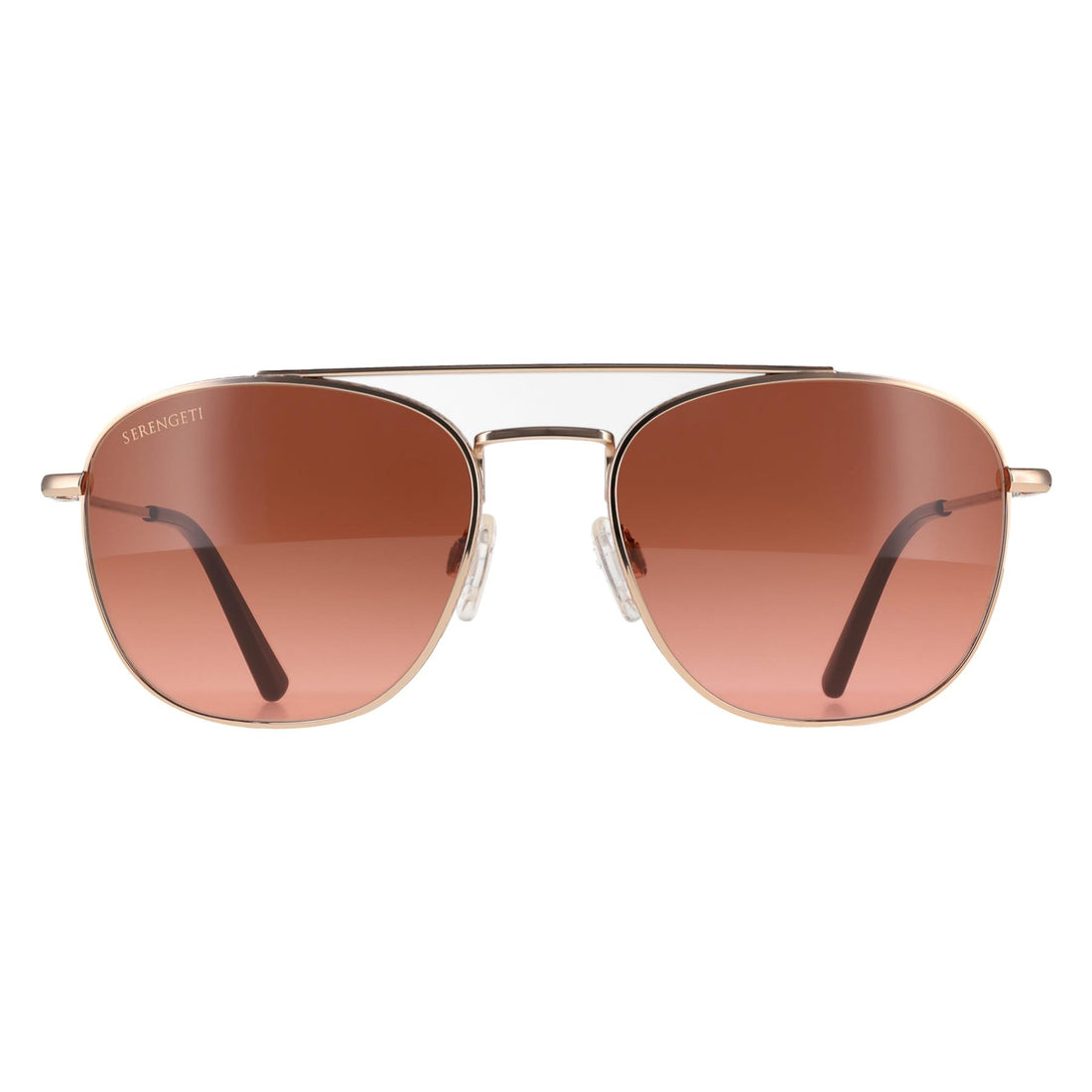Serengeti Sunglasses Carroll SS542006 Shiny Rose Gold Mineral Drivers Gradient