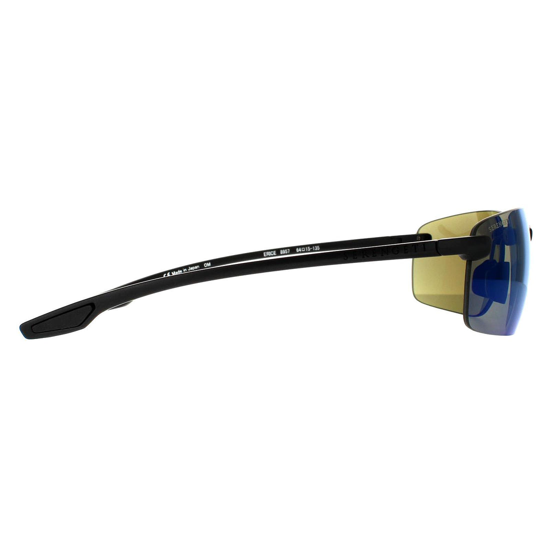 Serengeti Sunglasses Erice 8957 Matte Black PhD 2.0 Polarized 555nm Blue