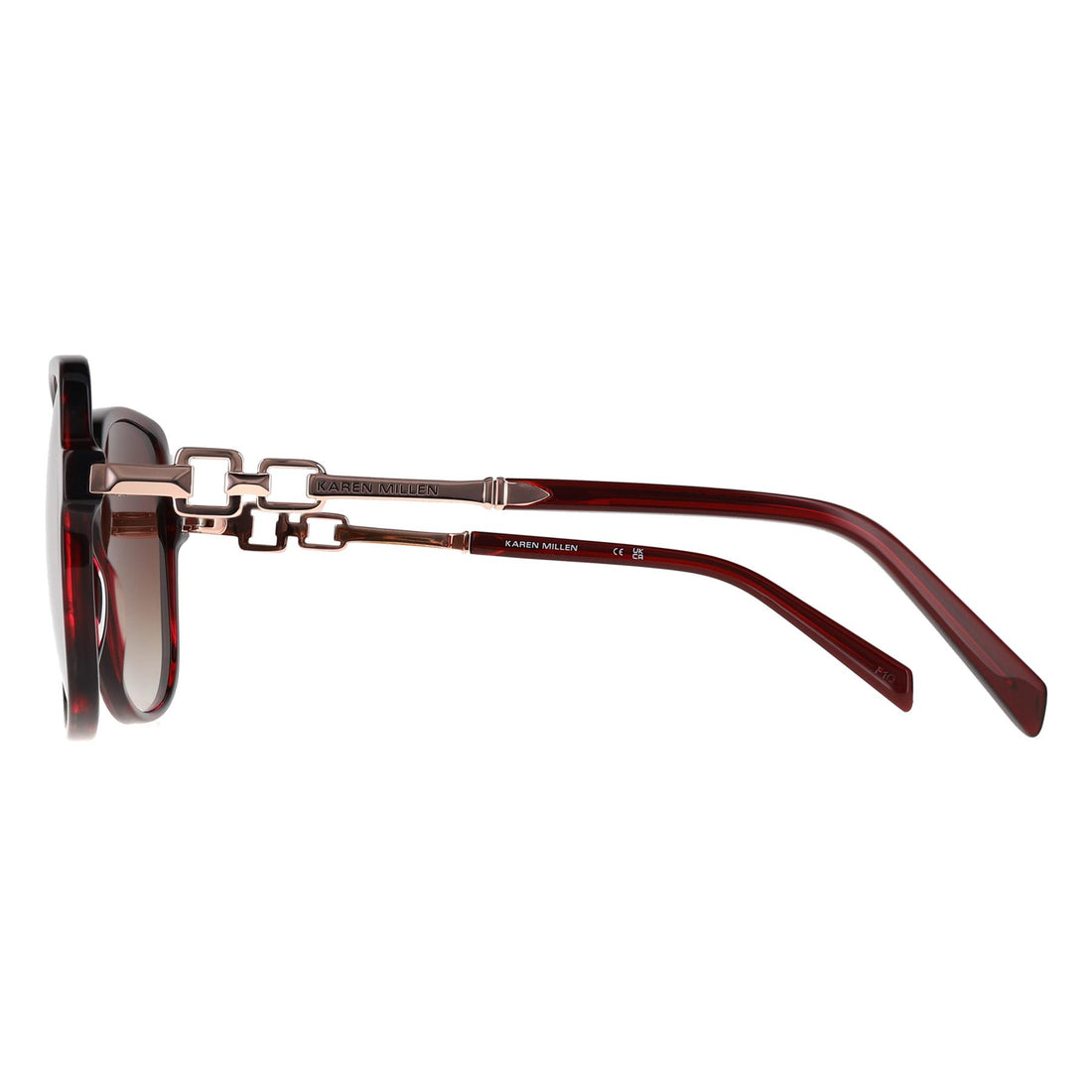 Karen Millen Sunglasses KM5065 237 Dark Red Horn Brown Gradient