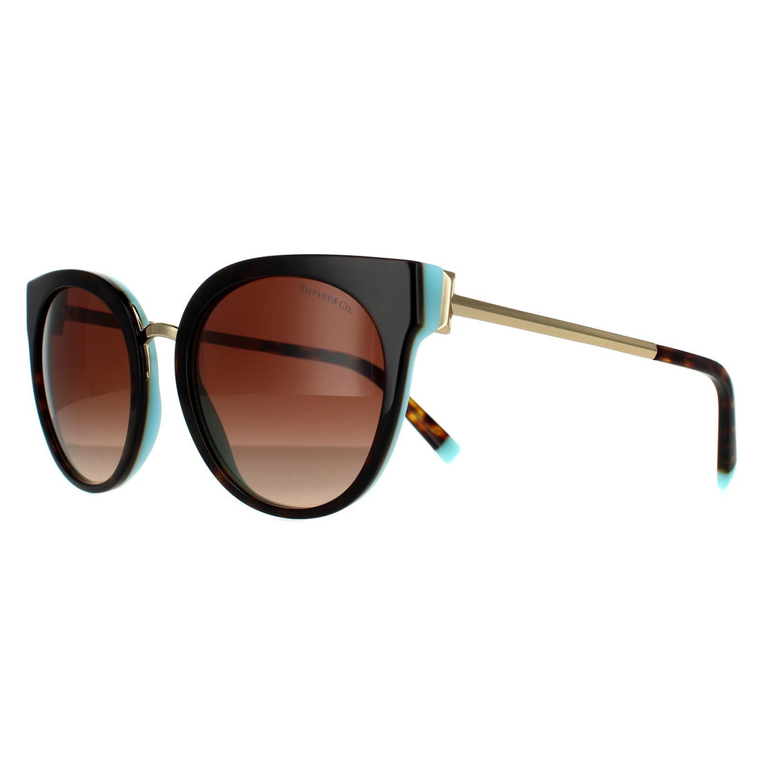 Tiffany Sunglasses TF4168 81343B Havana On Tiffany Blue Brown Gradient