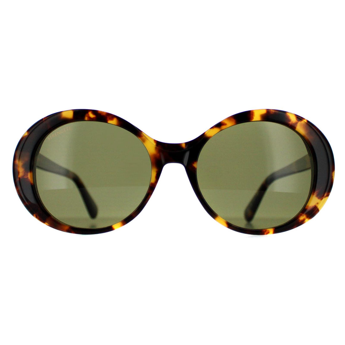 Serengeti Bacall Sunglasses Shiny Tortoise Havana Mineral Polarized 555nm Green