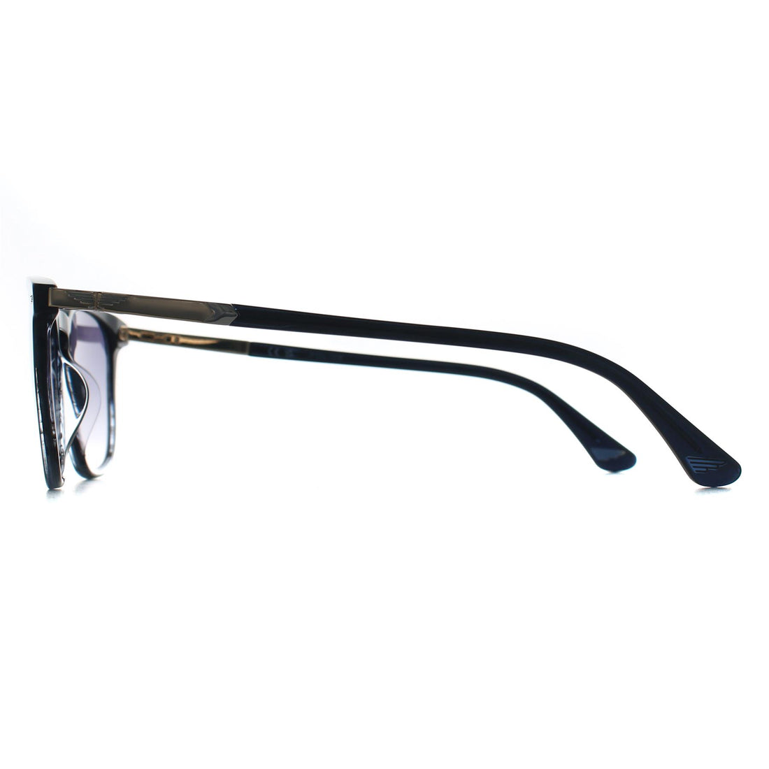 Police Sunglasses SPLQ86 Crossroads 5 0GBL Shiny Striped Blue Smoke Grey Gradient
