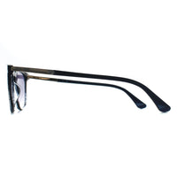 Police Sunglasses SPLQ86 Crossroads 5 0GBL Shiny Striped Blue Smoke Grey Gradient