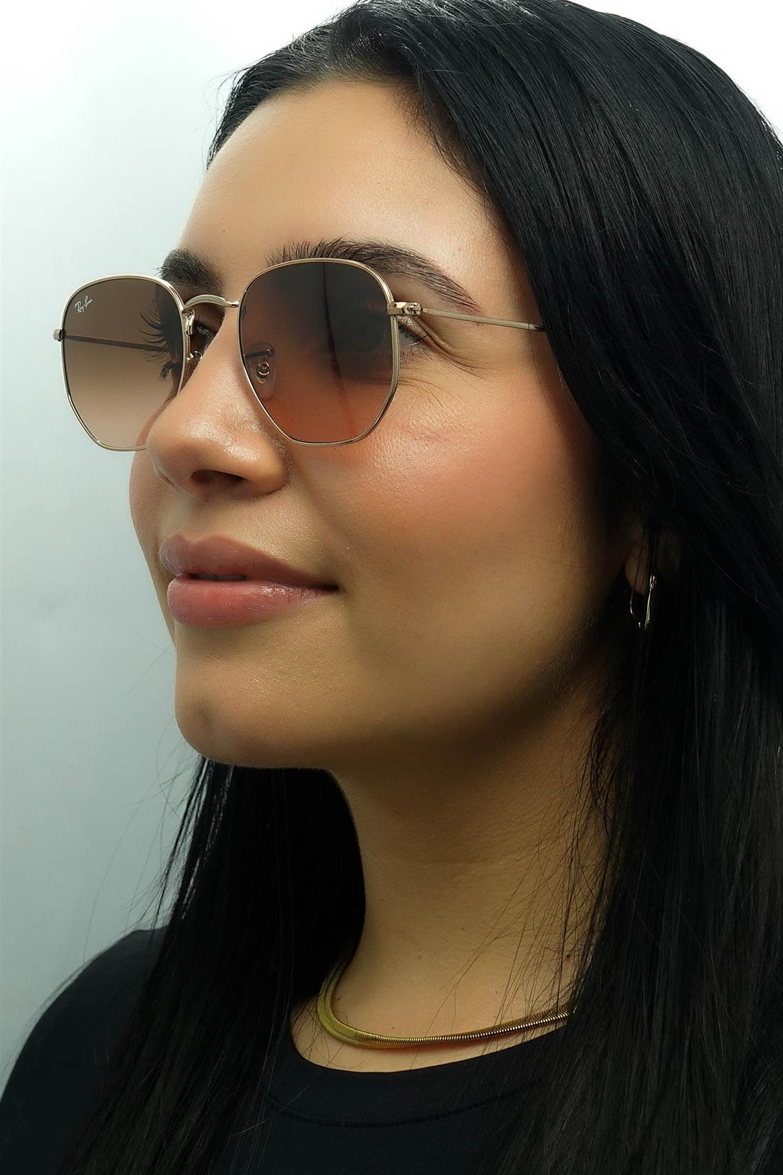 Ray-Ban Sunglasses RB3548N Hexagonal 9069A5 Copper Brown Gradient