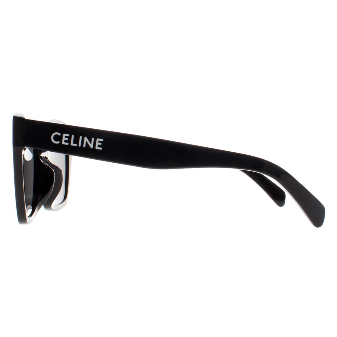 Celine Sunglasses Monochroms CL40198F 01A Shiny Black Smoke Grey