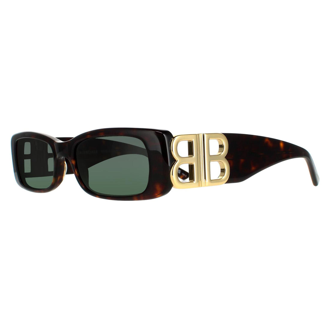 Balenciaga Sunglasses BB0096S 002 Dark Havana Green