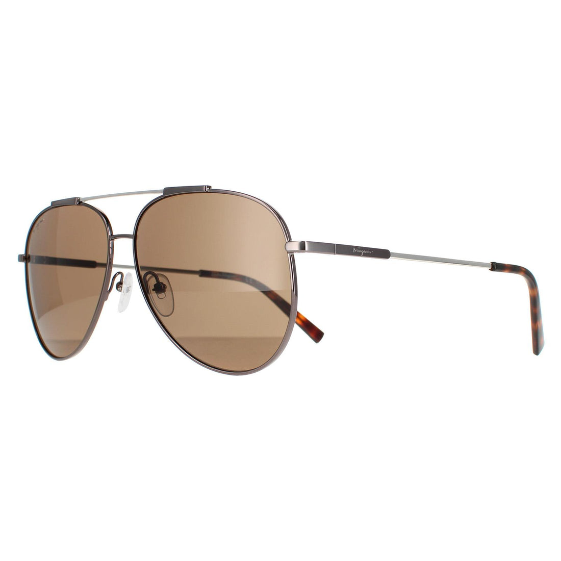 Salvatore Ferragamo Sunglasses SF265S 068 Dark Ruthenium Tortoise Brown