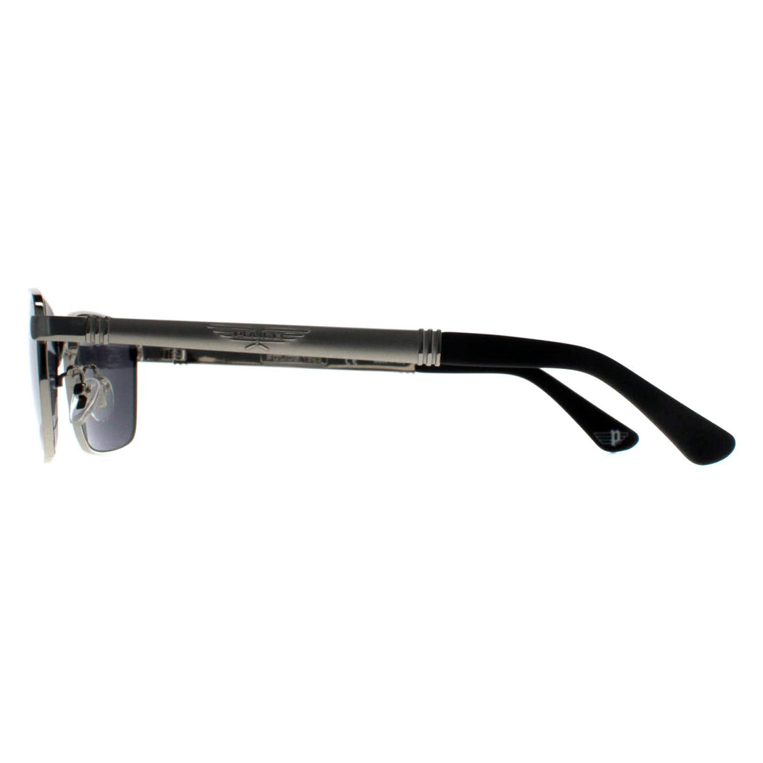 Police Sunglasses SPLA54M Origins 28 589X Shiny Silver Dark Grey