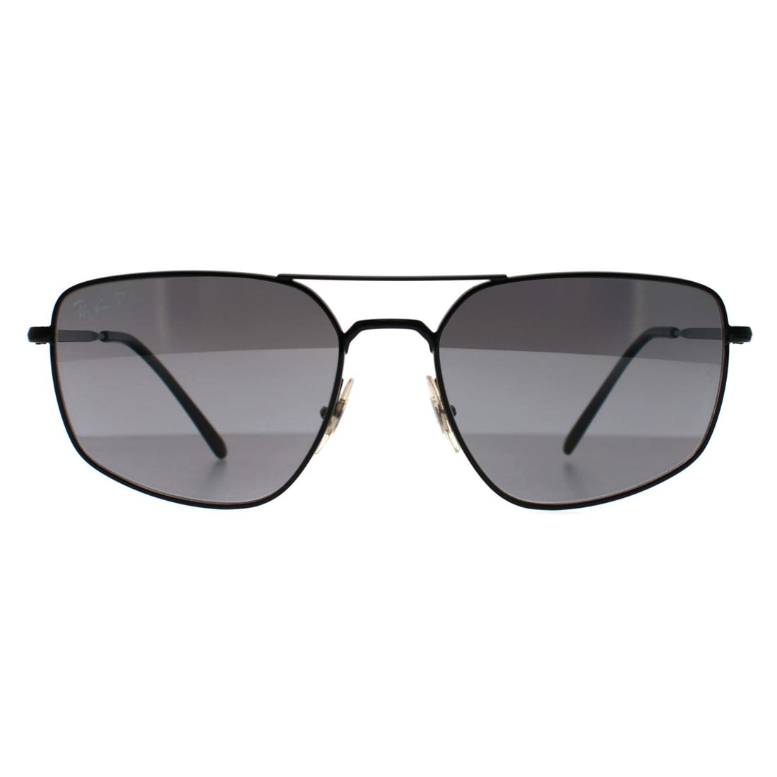 Ray-Ban Sunglasses RB3666 002/K3 Polished Black Silver Polarized